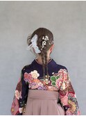 卒業式ヘアセット　カチモリタイトアレンジ