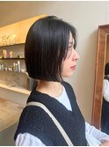心斎橋　ナチュラルブラック/暗髪/艶感ミディアムボブ