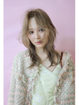 アンドスタイル(&style) レイヤーカット　ハッシュカット　ハニーベージュ