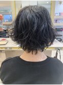 NOパーマくせ毛活かしカットショートボブ30代40代50代ゆるふわ