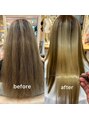 サロンドレノマパートスリー(SALON de renoma P-lll)&nbsp;髪質改善縮毛矯正でブリーチ毛もサラサラツヤツヤに。