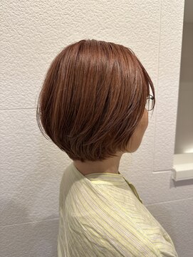 ヴィラ 川西店(Villa) 美人見え◎丸みショートオレンジカラー30代40代