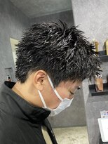 ゴールド 京都 三条(GOALD)&nbsp;スパイキーショートパンパーマ黒髪