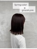 ティーズピーク(ty s peak)&nbsp;【color＋treatment】超高濃度水素カラー  ×   grayish  pink