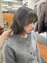 ニール シトロン 名古屋 伏見 丸の内(NEELU citron)&nbsp;【NEELU_RIE】ブリーチなしカラーオリーブベージュ