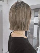 エイチエムヘアーホーム 池袋2号店(H M hair home) ミルクティーベージュ/レイヤーボブ/韓国巻き/顔周りカット