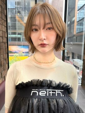 ミンクス 銀座店(MINX) MINX宇都 ミルクベージュ　くびれボブ