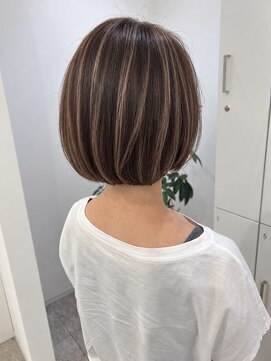 グラムヘアー(GLAM HAIR) 大人ハイライト×ボブ