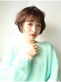 ゆるふわショート_オリーブカラーハイライトカラー_67473