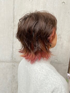 ギフトサニーサイド(gift sunny side) 毛先インナーカラーピンク