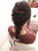 編み下ろしヘア【結婚式】【ヘアセット】【トレンド】【デート】