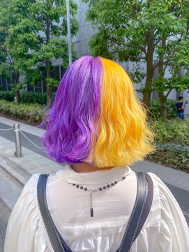 シェリエ(Cherie) ツートンカラー/反対色ツートン/ビビットカラー/バイオレット