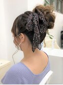 大きめお団子ヘア