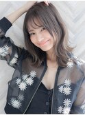【ROMA】ブリーチなし/ブルーグレージュ/くびれボブウルフ