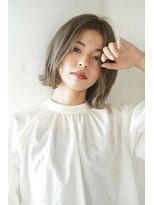 シェル 国分寺(shell)&nbsp;外ハネボブ♪ナチュラルカーキグレージュ☆20代30代40代50代