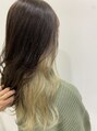 パパドゥ 安曇野店 いつもと同じカラーでも部分的に明るくすると雰囲気変わります!