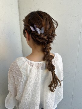 ジュエ ヘアー デザイン(Jue hair design) ポコポコ編みおろし