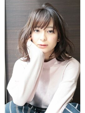 アフロディーテ 銀座(APHRODITE GINZA) 前髪/こなれミディ/ウェーブパーマ/アンブレラカラー/銀座