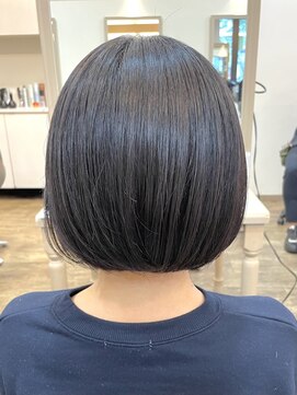 アルターリール(aL ter Rire) 黒髪/グレーベージュ/レイヤーロング/前髪パーマ /中村郁未