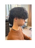 マッシュスパイラルパーマツイストスパイラル波巻きメンズ