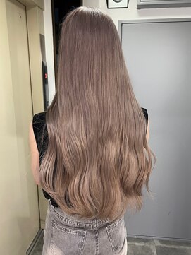 ペレ 栄店(PELE) デザインカラー/レイヤーカット/ウェットヘア/オリーブベージュ