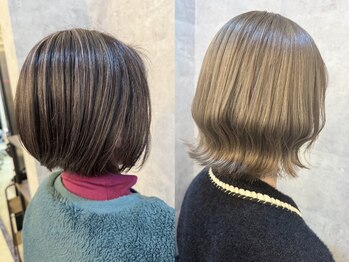 ブレイブ ヘアデザイン(BRaeVE hair design)の写真/白髪をしっかりカバーしながら、髪に優しい薬剤でダメージレスに染め上げる◎いくつになっても美しい髪へ♪