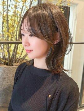 ルエ(rue) 前髪あり耳掛け丸みくびれ大人ショートボブ20代30代40代50代*