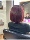 透明感♪髪質改善カラー内巻きショートボブ小顔艶感