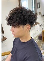 メゾンフォーメン 心斎橋店(Maison for men)&nbsp;前下がり刈り上げマッシュ　無造作シャドウパーマ