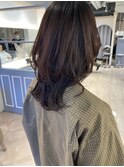 ミディアムウルフくびれヘア似合わせミディアムレイヤーカット