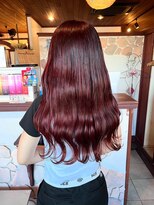 ヘアサルーンフラミンゴ(Hair saloon FLAMINGO) バーガンディレッドカラー