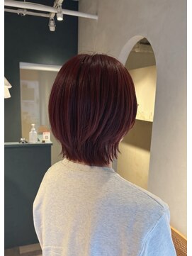 ルウ 押上(rue) 〈押上 半個室〉赤×レイヤーボブ