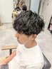 メンズカット+シャドウパーマ/無造作パーマ