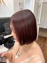 ユイマァル 倉敷(YUIMARL) ブリーチダブルカラー20代30代ワインレッドボルドーカラー