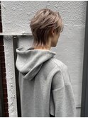 メンズブリーチダブルカラー韓国シャドーパーマミルクティー