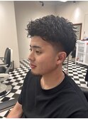 波巻きツイストスパイラルリバースセンターパートニュアンスパY
