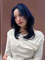 ヘアプレイスソル (HAIR PLACE SoL)&nbsp;透明感コバルトブルー/ウルフレイヤー/ハッシュカット
