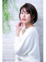 ヘアーアートシフォン 池袋西口店(Hair art chiffon)&nbsp;3Ｄカラーオリーブアッシュ似合わせカット黒髪エッジショート