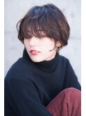 AUSTIN くせ毛風無造作カール×丸みショートボブミディ