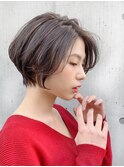 【東 純平】大人カッコいい 小顔 前下がりショートボブ