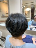 スッキリショート★暗めブルーシルバー