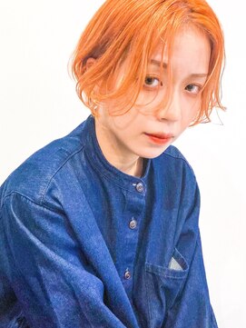 ローランド(Rowland) ダブルカラー!オレンジ!ショートボブ