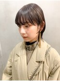 ウザバング、ウルフカット、アッシュブラウン、前髪