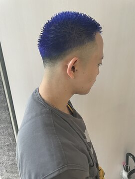 コレロ ヘアー(KORERO hair) フェードカット×ブルー