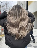 ラフ(LAFF)&nbsp;#バレイヤージュ#グレージュカラー#ボブウルフ#ココアベージュ