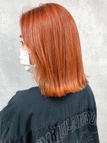 アイティーバイアルバム 藤沢店(IT by ALBUM) アプリコットオレンジ_斜めバンググレージュカラー_ba454371