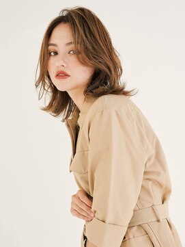 オンク 新宿(onk) 黒髪/グレーベージュ/レイヤーロング/前髪パーマ[新宿駅]