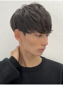 メンズカットセンターパートマッシュニュアンスパーマ