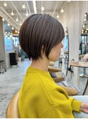 ミニウルフレイヤーカット顔周りカット前髪カットショート/横浜