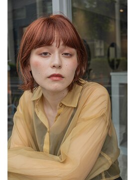 ヘアーラニッシュ 柏の葉キャンパス店(hair Lanish) カッパーオレンジ/20代30代40代/愛され結べるボブ